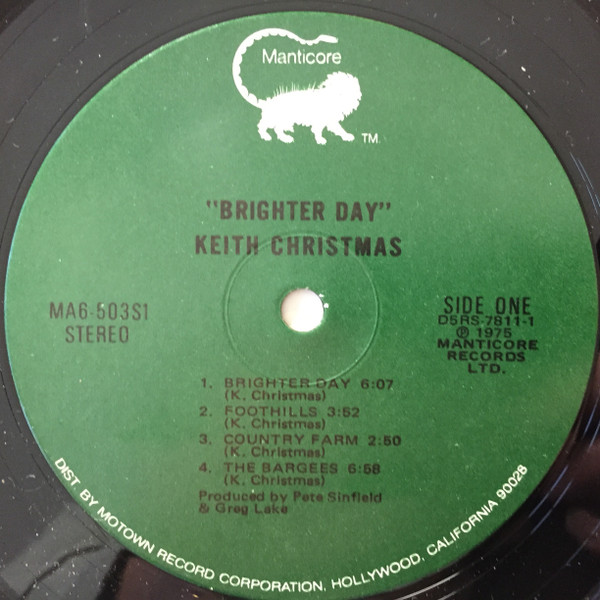 Keith Christmas - Brighter Day (LP, Album)