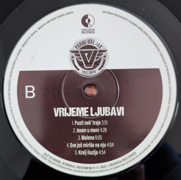 Parni Valjak - Vrijeme Ljubavi (LP, Album, Comp, Rem)
