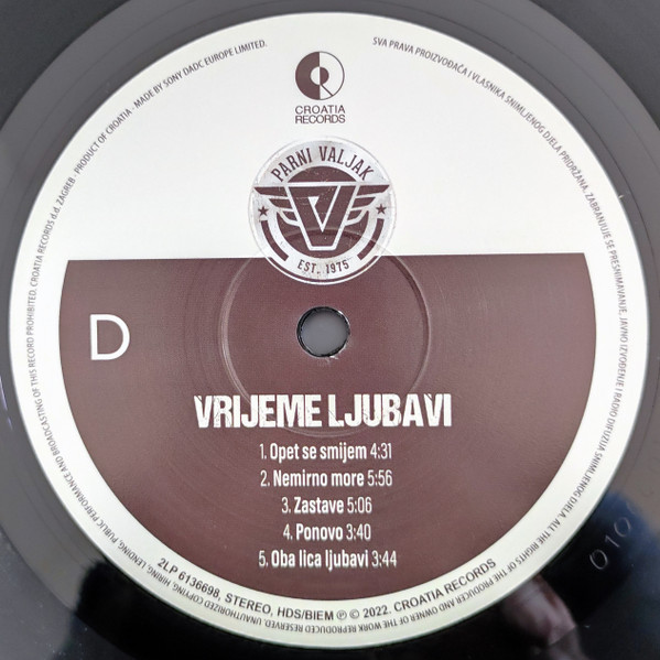 Parni Valjak - Vrijeme Ljubavi (LP, Album, Comp, Rem)