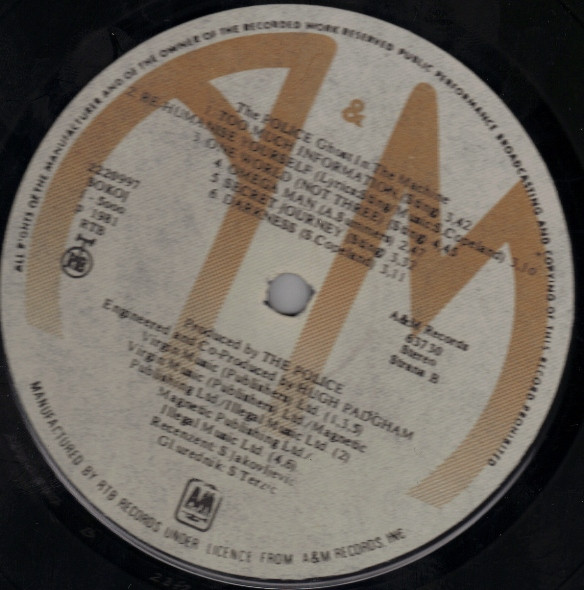 The Police - Ghost In The Machine (LP, Album)