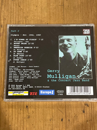 Gerry Mulligan & The Concert Jazz Band - Olympia - Nov. 19th, 1960 - Part 2 (CD, Album, RE)