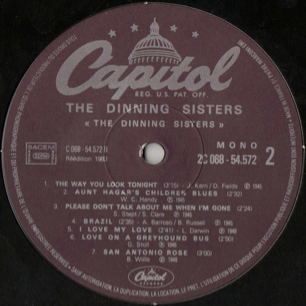 The Dinning Sisters - The Dinning Sisters (LP, Album, Mono, RE)