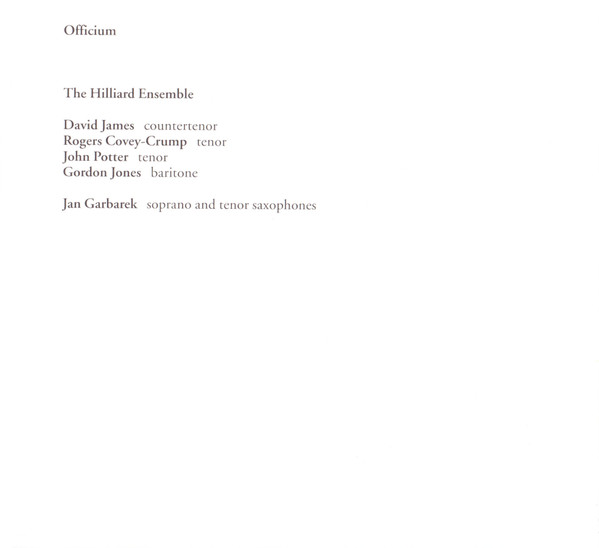 Jan Garbarek / The Hilliard Ensemble - Officium (CD, Album, RE, Sli)