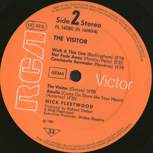 Mick Fleetwood - The Visitor (LP, Album, Gat)