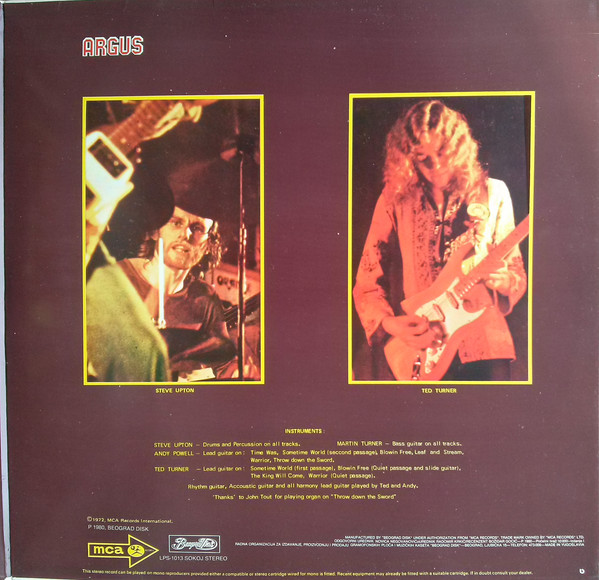 Wishbone Ash - Argus (LP, Album, RE, Gat)