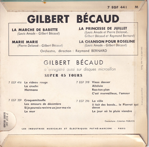 Gilbert Bécaud - La Marche De Babette (7