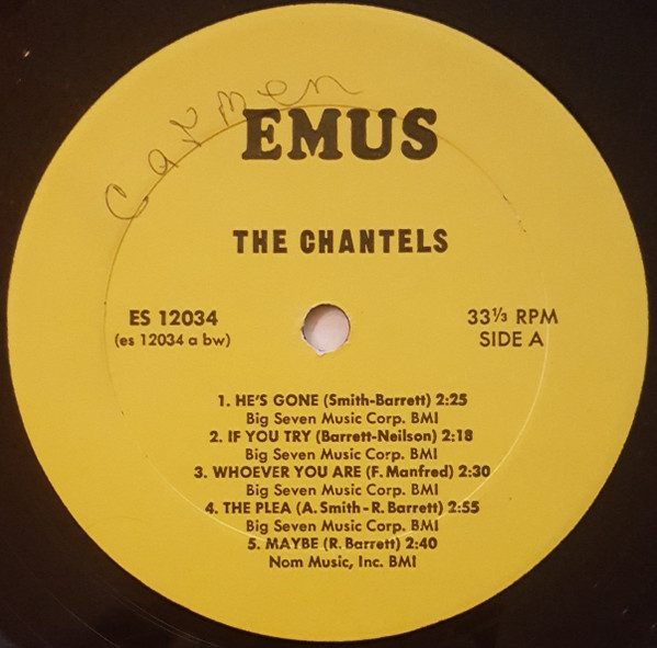 The Chantels - The Chantels (LP, Album, RE)