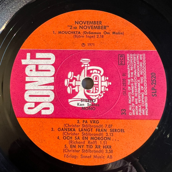 November (3) - 2:a November (LP, Album, Gat)