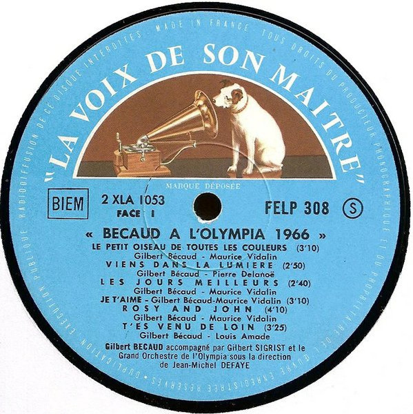 Bécaud* - Bécaud À L'Olympia (LP, Album)