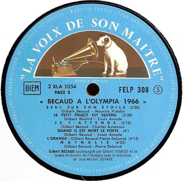 Bécaud* - Bécaud À L'Olympia (LP, Album)