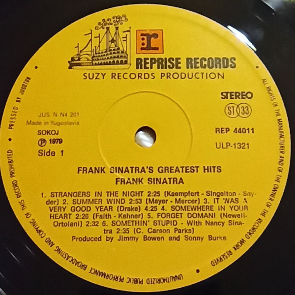 Frank Sinatra - Frank Sinatra's Greatest Hits (LP, Comp)