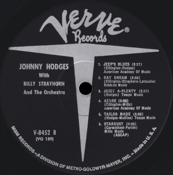 Johnny Hodges With Billy Strayhorn - Johnny Hodges With Billy Strayhorn And The Orchestra (LP, Album, Mono)