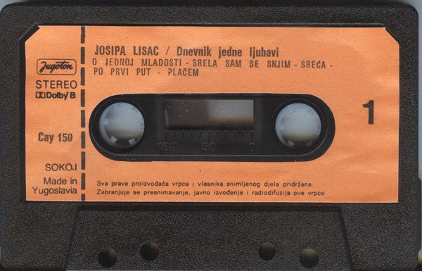 Josipa Lisac - Dnevnik Jedne Ljubavi (Cass, Album, RE)