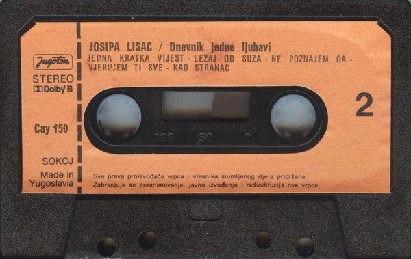 Josipa Lisac - Dnevnik Jedne Ljubavi (Cass, Album, RE)