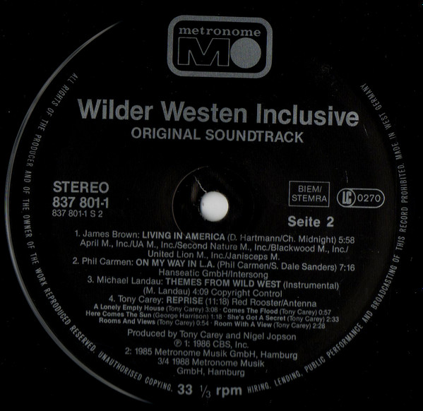 Various Featuring Tony Carey - Wilder Westen Inclusive - Original-Soundtrack Zur TV-Serie (LP, Album)