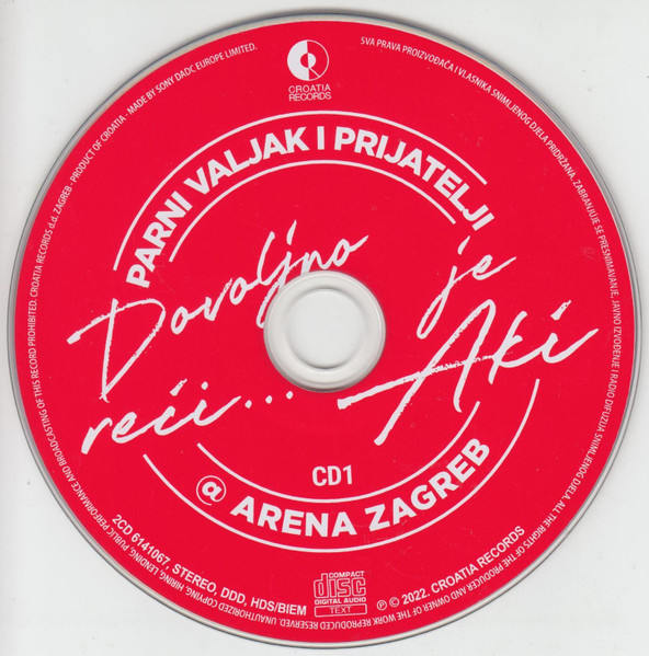 Parni Valjak - Parni Valjak I Prijatelji @ Arena Zagreb - Dovoljno Je ReÄ‡i... Aki (2xCD, Album, Dig)
