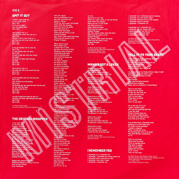 Lou Reed - Mistrial (LP, Album)