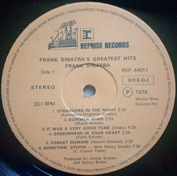 Frank Sinatra - Frank Sinatra's Greatest Hits (LP, Comp)