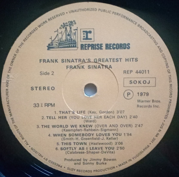 Frank Sinatra - Frank Sinatra's Greatest Hits (LP, Comp)
