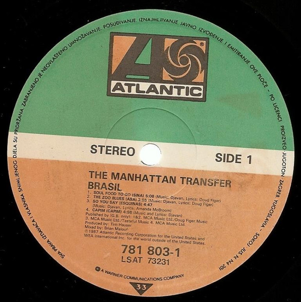 The Manhattan Transfer - Brasil (LP, Album)