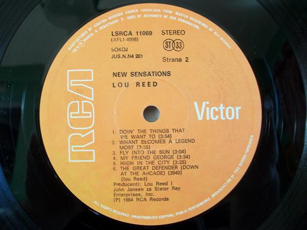 Lou Reed - New Sensations (LP, Album)