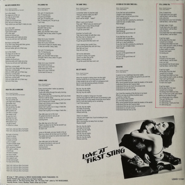 Scorpions - Love At First Sting (LP, Album)