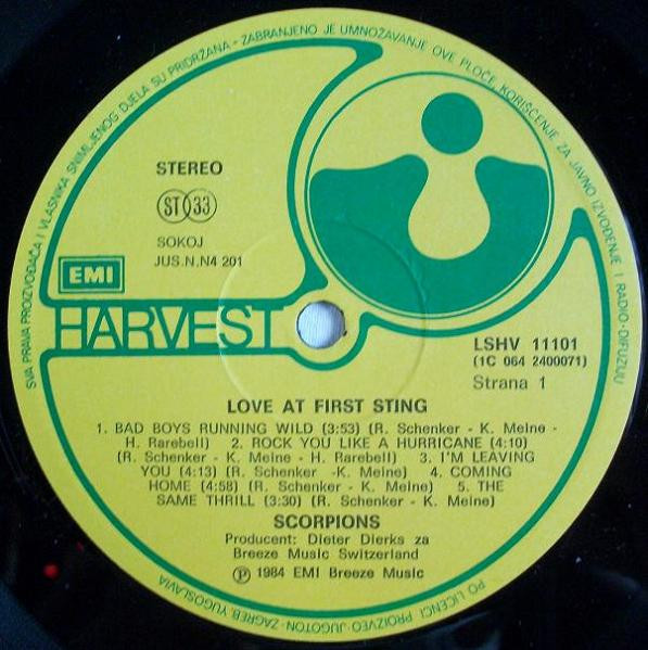 Scorpions - Love At First Sting (LP, Album)