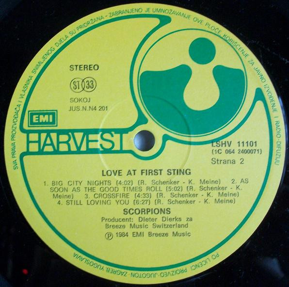Scorpions - Love At First Sting (LP, Album)