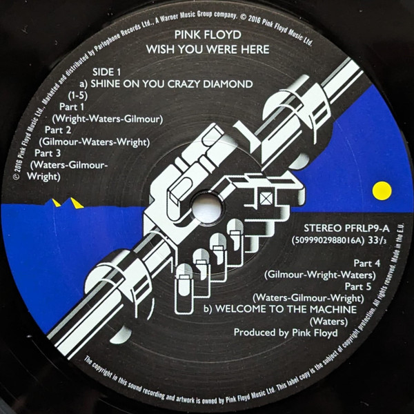 Pink Floyd - Wish You Were Here (LP, Album, RE, RM, 180)