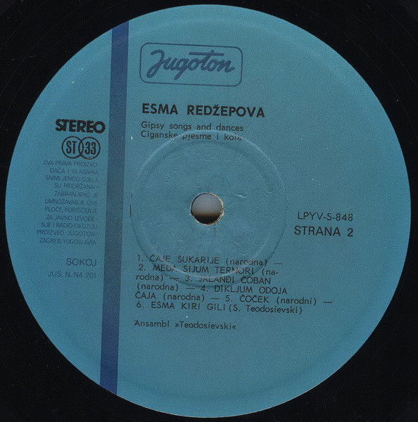 Esma* I Ansambl Teodosievski - Esma (LP, Album, RE, RP)