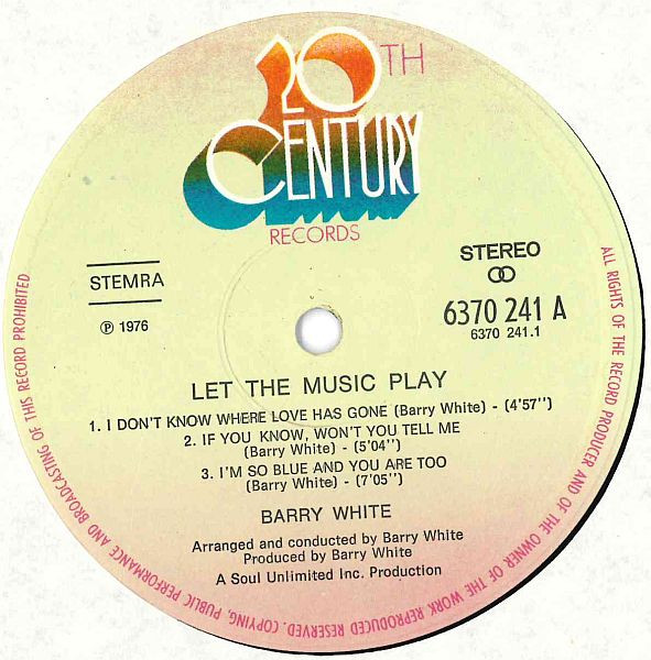 Barry White - Let The Music Play (LP, Album)