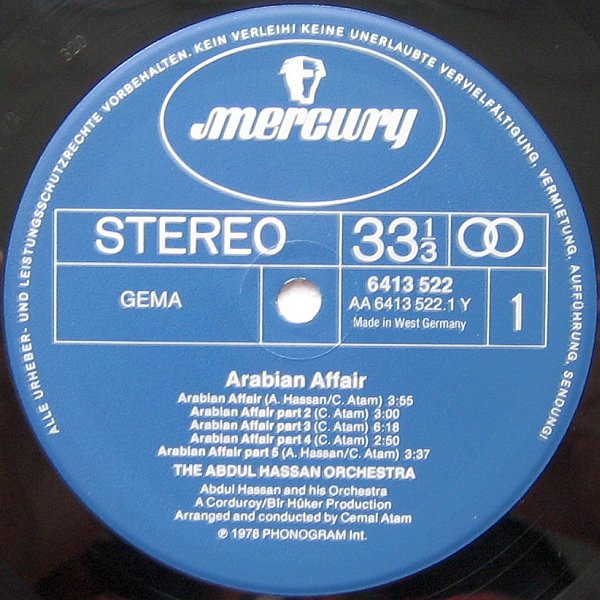 The Abdul Hassan Orchestra* - Arabian Affair (LP, Album)