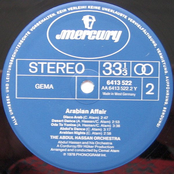 The Abdul Hassan Orchestra* - Arabian Affair (LP, Album)