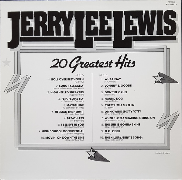 Jerry Lee Lewis - 20 Greatest Hits (LP, Comp)