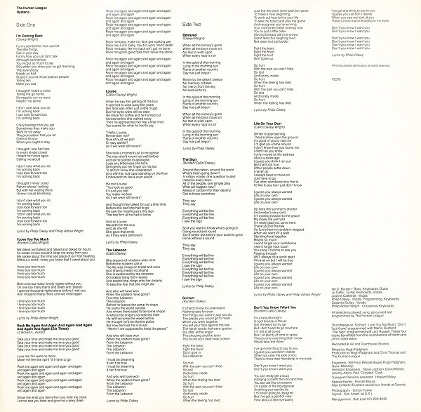 The Human League - Hysteria (LP, Album, Gat)