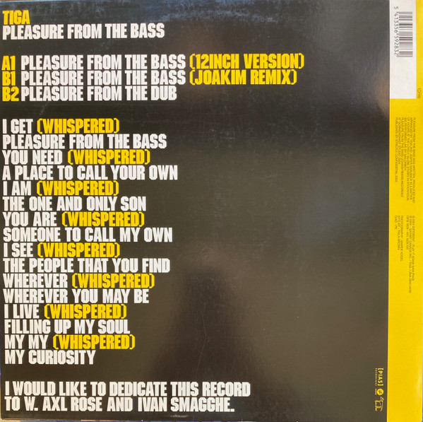 Tiga - Pleasure From The Bass (12