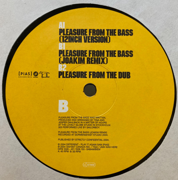 Tiga - Pleasure From The Bass (12