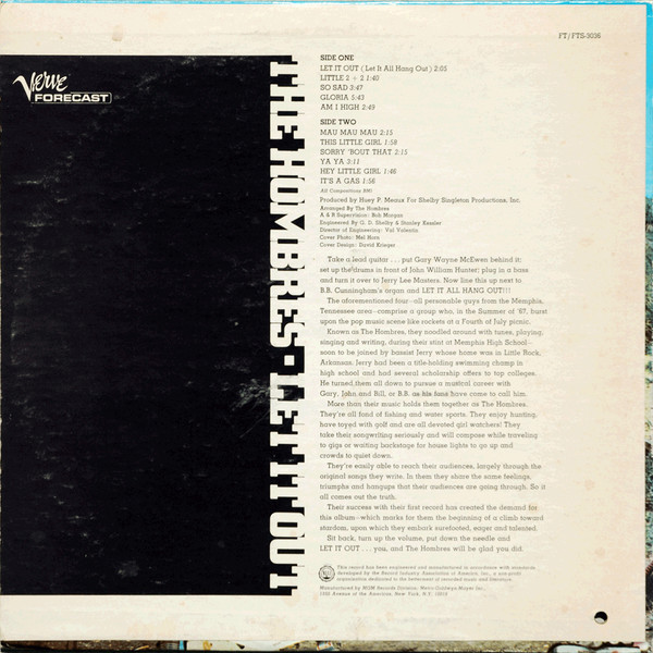 The Hombres - Let It Out (Let It All Hang Out) (LP, Album, MGM)