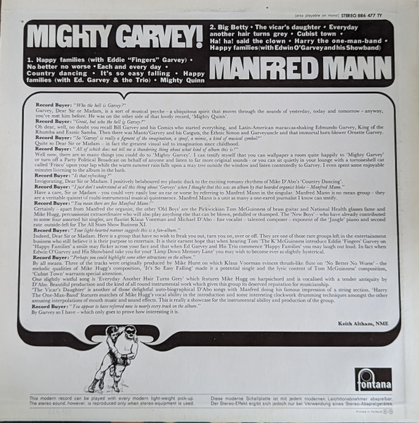 Manfred Mann - Mighty Garvey! (LP, Album)
