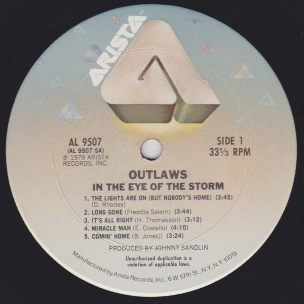 Outlaws - In The Eye Of The Storm (LP, Album, Ter)