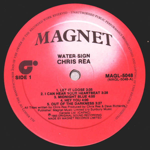 Chris Rea - Water Sign (LP, Album)