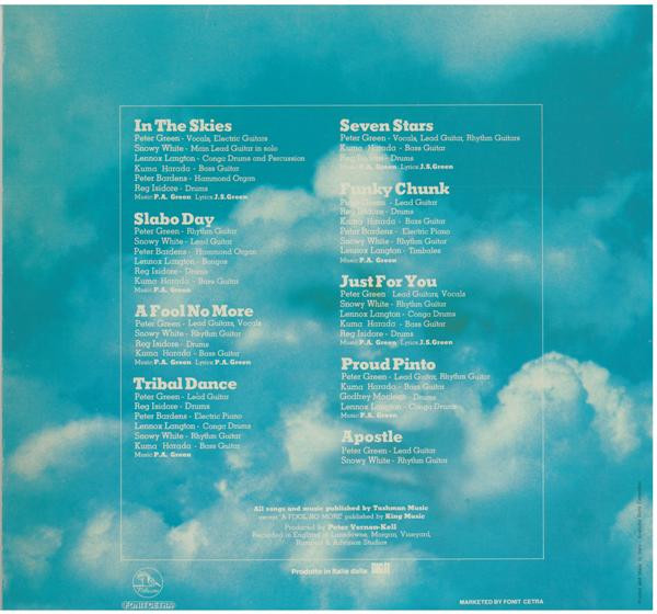 Peter Green (2) - In The Skies (LP, Album, RE)