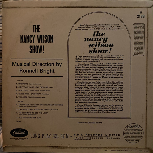 Nancy Wilson - The Nancy Wilson Show! (LP, Album)
