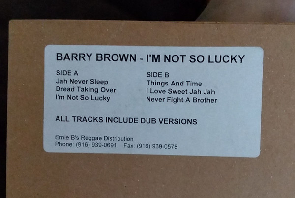 Barry Brown - I'm Not So Lucky (LP, Album, RP)