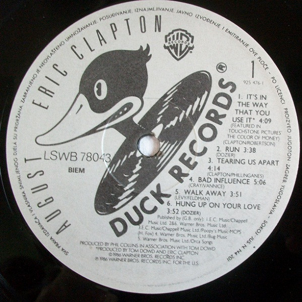 Eric Clapton - August (LP, Album)
