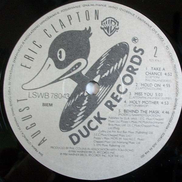Eric Clapton - August (LP, Album)