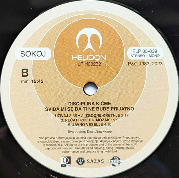 Disciplina Kičme - Sviđa Mi Se Da Ti Ne Bude Prijatno (LP, Album, RE, RM)