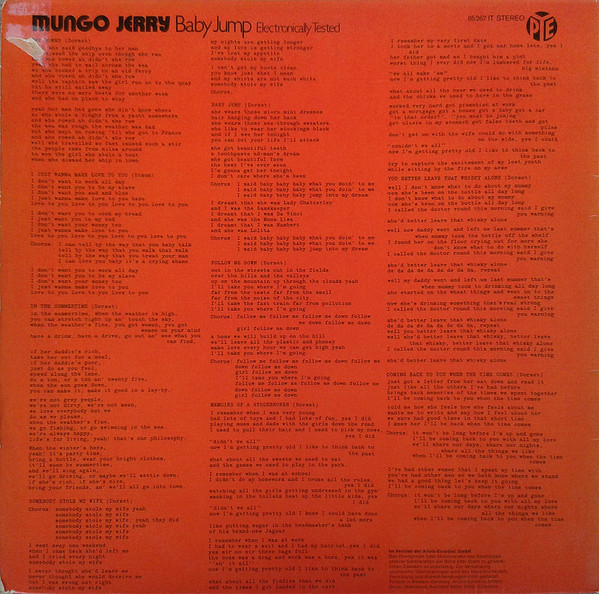 Mungo Jerry - Baby Jump (Electronically Tested) (LP, Album, Gat)