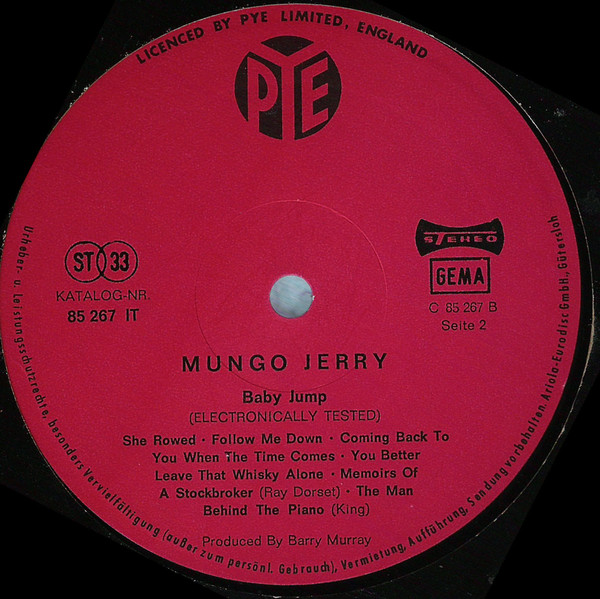 Mungo Jerry - Baby Jump (Electronically Tested) (LP, Album, Gat)