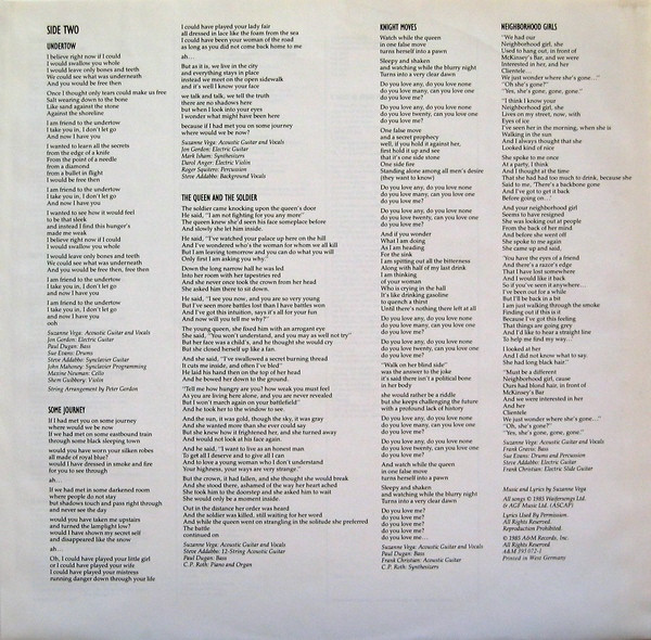 Suzanne Vega - Suzanne Vega (LP, Album, Whi)